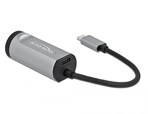 Delock USB Type-C™ Adapter zu Gigabit LAN mit Power Delivery Anschluss grau