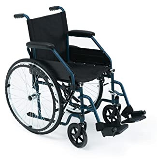 e-wiwa Carrozzina pieghevole Autospinta, seduta 43 x 40 cm