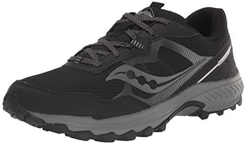 Saucony Men's Excursion TR16 Trail Running Shoe, Black/Charcoal, 10.5 Wide