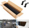Aluminium Mesh Grille,100 x 33 cm,lackierte Loch Renngitter für Stoßstange, Wasserdichtes multifunktionale Grillgitterrolle, 3 x 6 mm rautenförmige Gitter + 2 Autositzhaken (Schwarz)