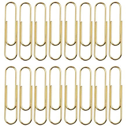 LUMoony 100Pcs 50 mm farbige Büroklammern Büroklammern beschichtete Büroklammern beschichtete große Büroklammern ideal für Büro, Schule, Dokument, Büroklammern organisieren