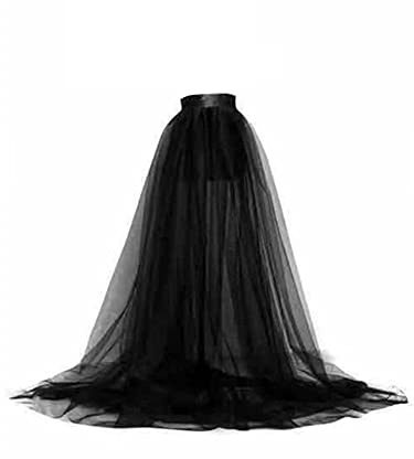 Yoisdtxc Femmes Tulle Tutu Jupes Longues Bandage Maille Robe Maxi Sur-jupe Longueur au Sol Robe Taille Haute Demi-Robe Ligne A Bouffant Maille Maxi, a-noir, Taille unique