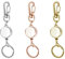 bolimoss Ausziehbarer Schlüsselanhänger, einziehbarer Ausweishalter, Ausweishalter für Ausweishalter, Ausweishalter (Silber, Roségold, Gold, 3 Stück)