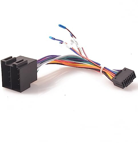 for Aftermarket Android Radio Stereo 16pin to ISO Standard Power Socket Wiring Harness Cable Connector Wire Female 16pin to Male ISO