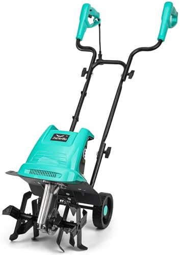 IncwBo Electric Rototiller Garden Tiller 12 Inch Tilling Width 8-Inch Electric Tiller 10.5 Amp Tiller Cultivator for Garden Yard