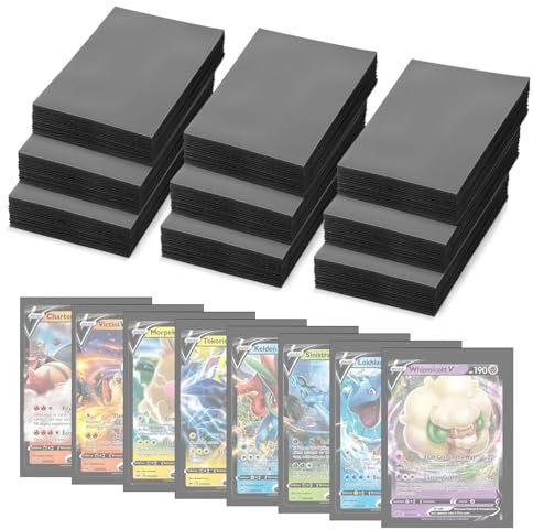 HIMOMO Karten Hüllen, 450 Stück Clear Card Sleeves - Premium Transparent Sammelkarten Protector Hüllen, Penny Sleeves für TCG, MTG Karten (Schwarz)