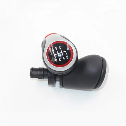 IUKMRT Schaltknauf Für VW Für Golf 4 Mk4 Für Golf 5/6 Mk5/6 Roter Faden 5-Gang- und 6-Gang-Hebel Ledermanschette Schaltknauf Auto Schaltknauf (Farbe : 6 Speed for Golf 4)