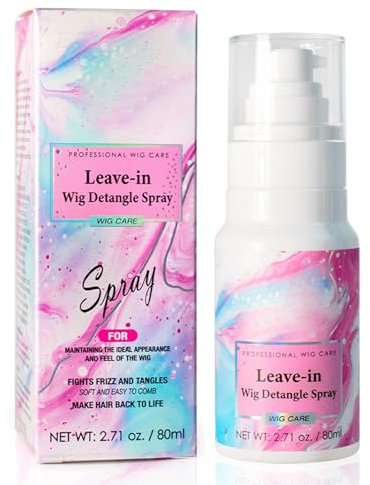 Wig Spray - Leave-In Hair Conditioner for Wig - wig Moisturing & Hydrating Detangler hair spray - wi-g spray and Conditioner for Synthetic ha-ir - 80ml