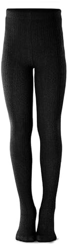 Petrass Flickor strumpbyxor småbarn flätmönster bomull sömlös dans balett baby flicka leggings 3 stycken, Svart 1 st, 7-8 år