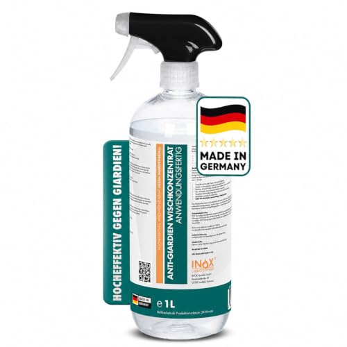 INOX Hocheffektives Giardien Desinfektionsmittel 1x1L I Anti-Giardien Wischkonzentrat für alle Oberflächen I Wirksames Desinfektionsmittel für Giardien für den Haushalt
