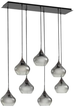 Lucande lámpara colgante en gris ahumado, luminaria suspendida