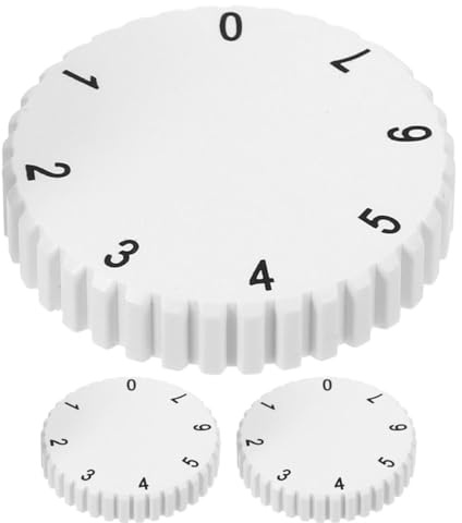 Zerodeko Manopola Pezzi in Plastica Bianca Termostato Congelatore 3 | Ricambio per Regolazione Temperatura, Diametro Standard, Set di Tre Componenti per Apparecchi
