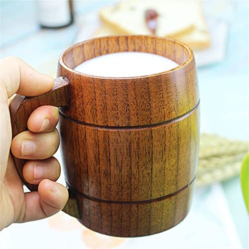 Boccale da caffè per birra, Tazze da tè e caffè in ceramica - Stoviglie classiche in legno resistenti al calore for feste e uso quotidiano