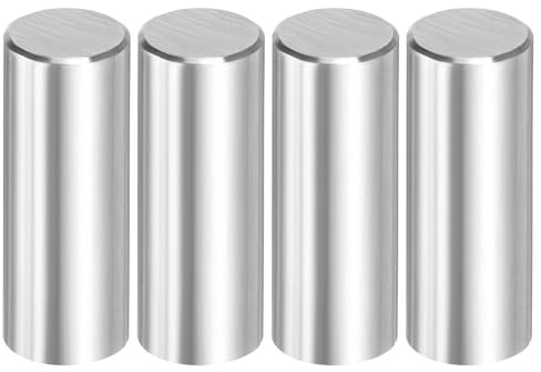 QUARKZMAN 4Pz 12x40mm Perni Cilindrici Acciaio Inossidabile 316L Argento | Elementi di Fissaggio per Aste e Perni Fermi per Ripiani in Metallo