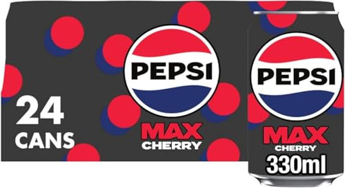 Pepsi Max Cherry No Sugar Cola Cans 24 x 330ml - By Shop 4 Less