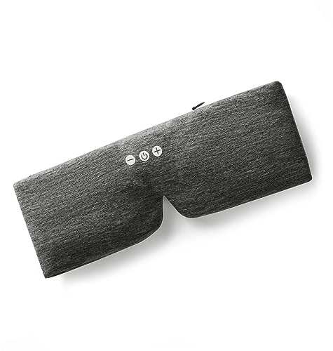 ALASKA BEAR Sleep Headphone Mask Bluetooth 5.2 HD Stereo Noise Reduction 3D Eye Mask for Sleeping Eye Contour Built-in Mask w/Thin Speakers Wireless Audio Sports Headgear(Gray)