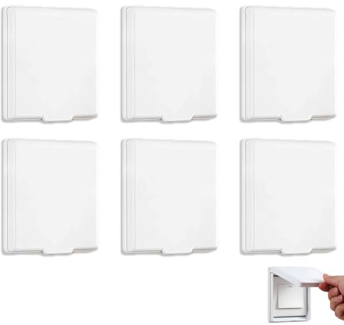 6 Stück Steckdosenabdeckung, Lichtschalter Abdeckung,Steckdosenabdeckung Weiß, Für Innen- Und Außenbereich, Ideal Für Küche, Bad Und Garten, Einfache Installation, Weiß