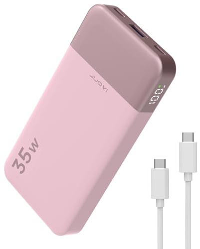 Portable Power Bank 10000mAh 35W Fast Charging Portable Charge with PD 3.0 + QC 4.0 Technology, 2 Type-C Input and Output,1 USB-A Output, Battery Pack Compatible for iPhone MacBook Galaxy iPad