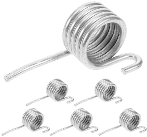 6 Stück Wischmopp Eimer Rückholfedern aus Edelstahl für Reinigungsbucket | Silber, Mechanische Zugfeder Struktur, Starkes Rückstellen, Ersatzteil