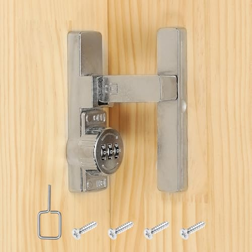 PATIKIL Serratura A Combinazione Meccanica Senza Chiave A 90 Gradi Per Porte Scorrevoli Finestre E Armadi Con Password A 3 Cifre Colore Argento