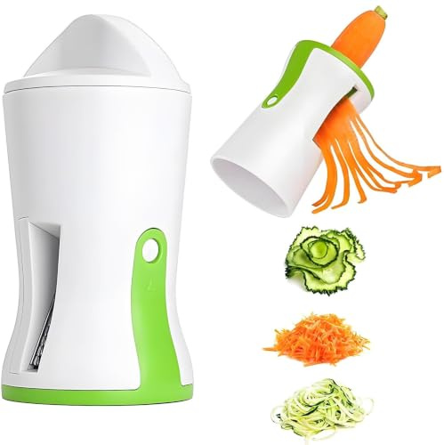 Vegetable Spiralizer 2 in 1 Multi-Function Spiral Slicer for Zucchini, Cucumber, Potato and Onion