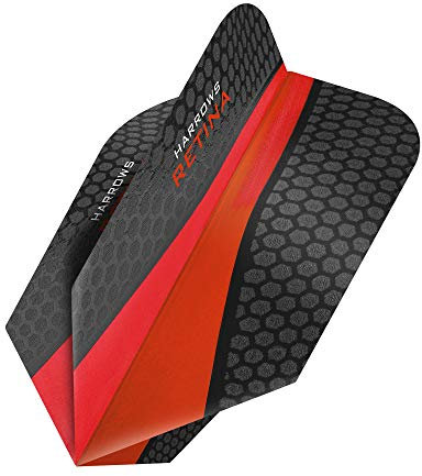 Harrows Retina Dart-Flights, 100 Mikrometer, extra-stark, schmal, Rot, 5 Sets (insgesamt 15 Stück)