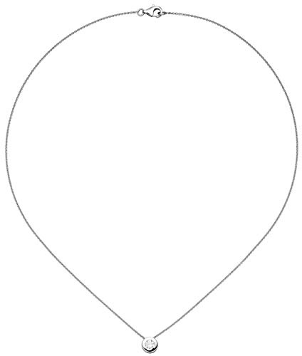 Jobo Damen-Halskette aus 925 Sterling Silber mit Zirkonia 42 cm