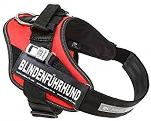 Julius-K9, 16BFH-IDC-1-NA, IDC-Blindenführhundegeschirr, Größe: 1, ohne Führungsrahmen, rot
