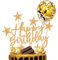 iZoeL Oro Compleanno Torta Topper, Banner Di Buon Compleanno Coriandoli Palloncino Stella Candela Decorazione Della Torta, Per Ragazza Feste Di Compleanno