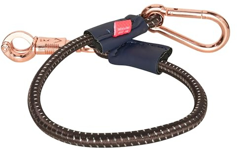 Imperial Riding Elastischer Traileranbinder, mit Panikhaken und Karabiner, 60cm, Walnuss