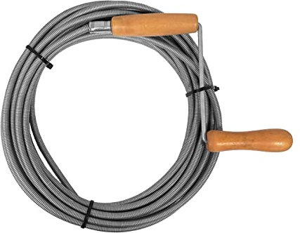 BAUSTER® Spirale fur Kanalisation ⌀9mm 15m Spirale mit Kralle Rohrspirale Rohrreinigungsspirale Spirale für Rohre Kanalspirale Spirale Abfluss Rohrreinigung abflussspirale (15m (⌀9))