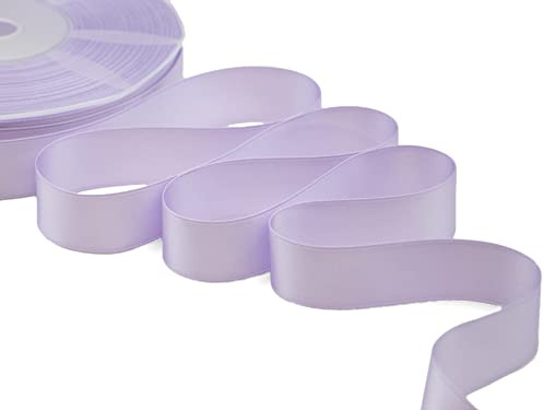 Furlanis - Nastro Doppio Raso, Tessuto Italiano - Lilla, 25 mm x 25 m