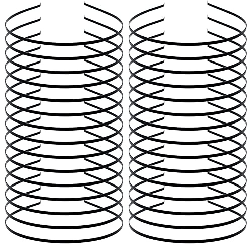 30 Stück 3 mm schwarze einfarbige blanko harte dünne Metall-Stirnbänder Basis Draht Haarbänder Verschlüsse Tiara Stirnband DIY Handwerk Haarschmuck für Frauen