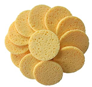 Healeved 20 Stück Make Up Entferner Pads aus Baumwolle Runde Zellulose Gesichtsreinigungsschwämme Hautfreundlich Weich Porentief Reinigend für Gesichtspflege und Make Up Entfernung