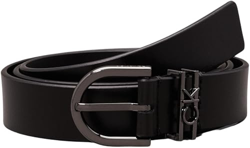 Calvin Klein Damen Gürtel Loop Round Buckle Belt aus Leder