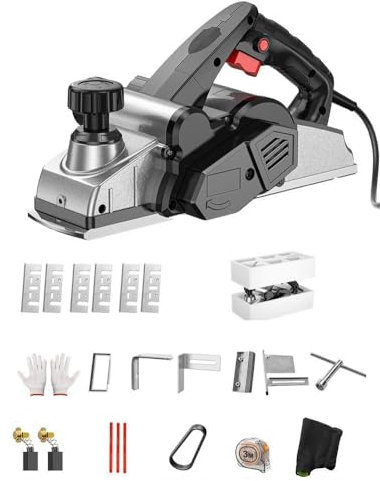 Electric Planer for Woodworking, Household Small Electric Portable Multi-function Push Planer YIJIAN (Color : Industrial+6 blade)