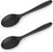 3 Piezas Cuchara Silicona Cocina,cucharas de Cocina antiadherentes de Silicona, Cuchara de Servir de Silicona Resistente al Calor, para Agitar, Cucharar, Mezclar (Negro)