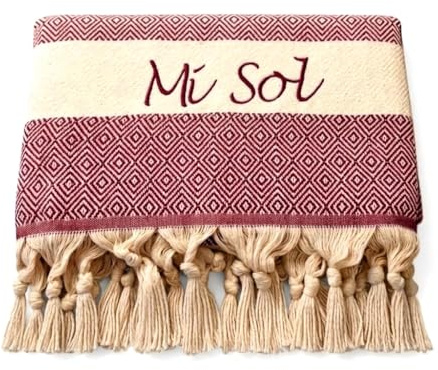 Arthi XXL Hamamtuch Strandtuch Personalisiert, Saunatuch, Badetuch, Geburtstagsgeschenk,100x180cm, 100% Baumwolle, Bordeaux, Vatertagsgeschenk für Wellness, Yoga, Fitness, Sport, (Bordeaux)