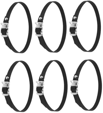 Milisten Professionelle Fahrrad Zehenriemen Clips Metall Kunststoff rutschfest Verstellbar Pedalriemen Ersatz für Heimtrainer Fitnessgeräte