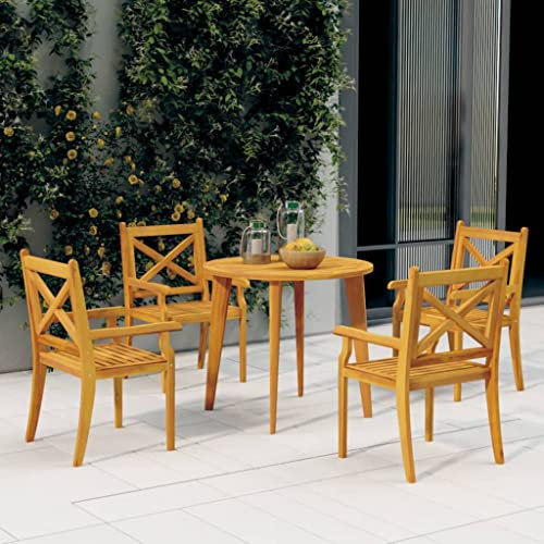 LXYZWRW Gartenmöbel-Set, 5-teilig, Massivholz, Akazie, Gartenmöbel-Set