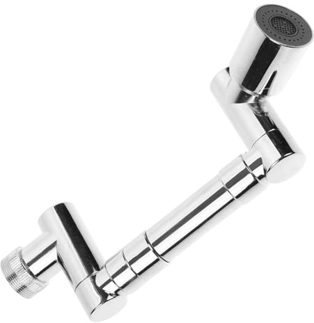 Artibetter Prolunga per Rubinetto Girevole Aeratore Antispruzzo, Adattatore Regolabile per Lavello Cucina e Bagno, Uscita Acqua Rotante Estensibile per Pulizia Versatile