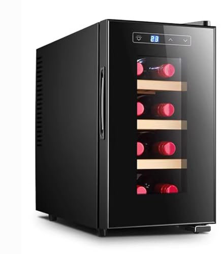TT-YEC Cave À Vin Électrique Domestique À Température Constante, Capacité De 8 À 18 Bouteilles, avec Affichage Numérique De La Température Et Verrouillage De Porte.,D