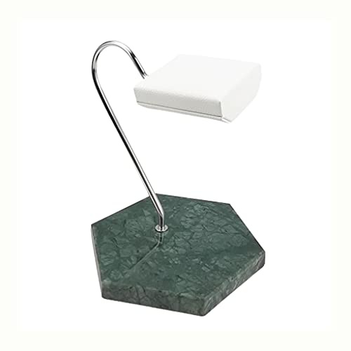 GGYTMQL Supporto per Orologi in Marmo e PU Braccialette per Braccialetti Porta di Gioielli Neri Organizzatore di Orologi Posizionamento Gioielli (C)
