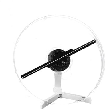 JHXHFJXZ 32CM 3D Hologram Fan Table Mini proiettore olografico 720X720 Display pubblicitario for attività Commerciali, Bar, Halloween Video Facile da Cambiare