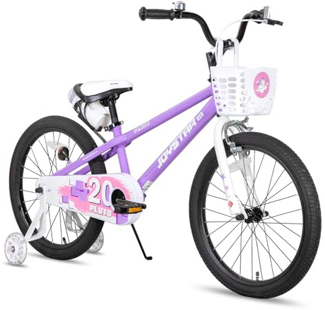 JOYSTAR Pluto 12/14/16/18/20 Zoll Kinderfahrrad für 2-9 Jahre Jungen und Mädchen. Kinderfahrrad mit Stabilisator und Korb.Multicolor