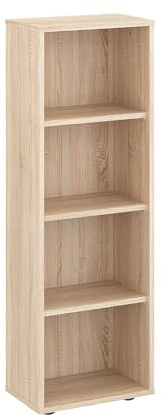Komto Bibliothèque Étagère Rangement – Meuble Chêne Sonoma Colonne à 4 Niveaux pour Livres, Bibliothèque pour Salon, Chambre ou Bureau | Lumo 40 x 120 x 24 cm (L x H x P)
