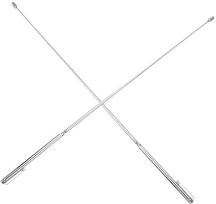 Kisangel 2 Pièces Baguettes de Radiesthésie Acier Inoxydable Robustes et Portables Tiges Longues Télescopiques pour Détection Énergie Extérieur Outils de Sourcier Faciles à Transporter