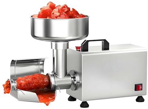 Colino per Pomodori Elettrico,Produttore Marmellata Casa per Regali,Macchina per Salse Elettrica Inoxydabile,Fatto in Casa,Macchina 450W (330 lbs/H),Motore Rame Puro,per Lamponi,Regalo di Natale