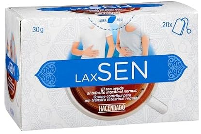 Laxsen Infusion Digestive Goût Menthe, Sans Caféine, Sachets Pyramide, 30g, 20 Unités. Pack de 4