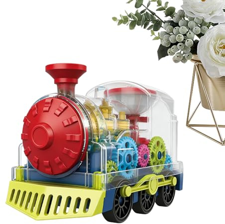 Générique Treni Giocattoli - Treno a Ingranaggi con Luci e Musica,Treni ad Ingranaggi per,per Compleanno, Natale, feste, Casa, Scuola, Scuola materna, Scuola materna
